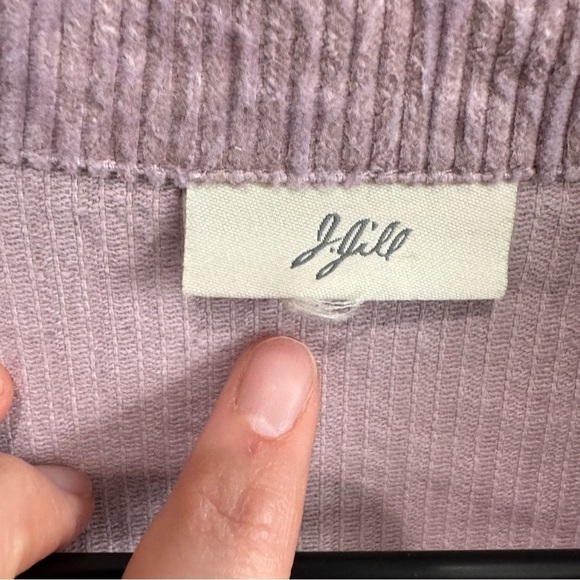 VTG J. Jill Womens XL Corduroy Floral Purple Shacket Gorpcore Pastel Boho - Picture 4 of 8